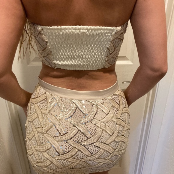 Ark & Co. Sequin matching skirt set - Picture 3 of 9